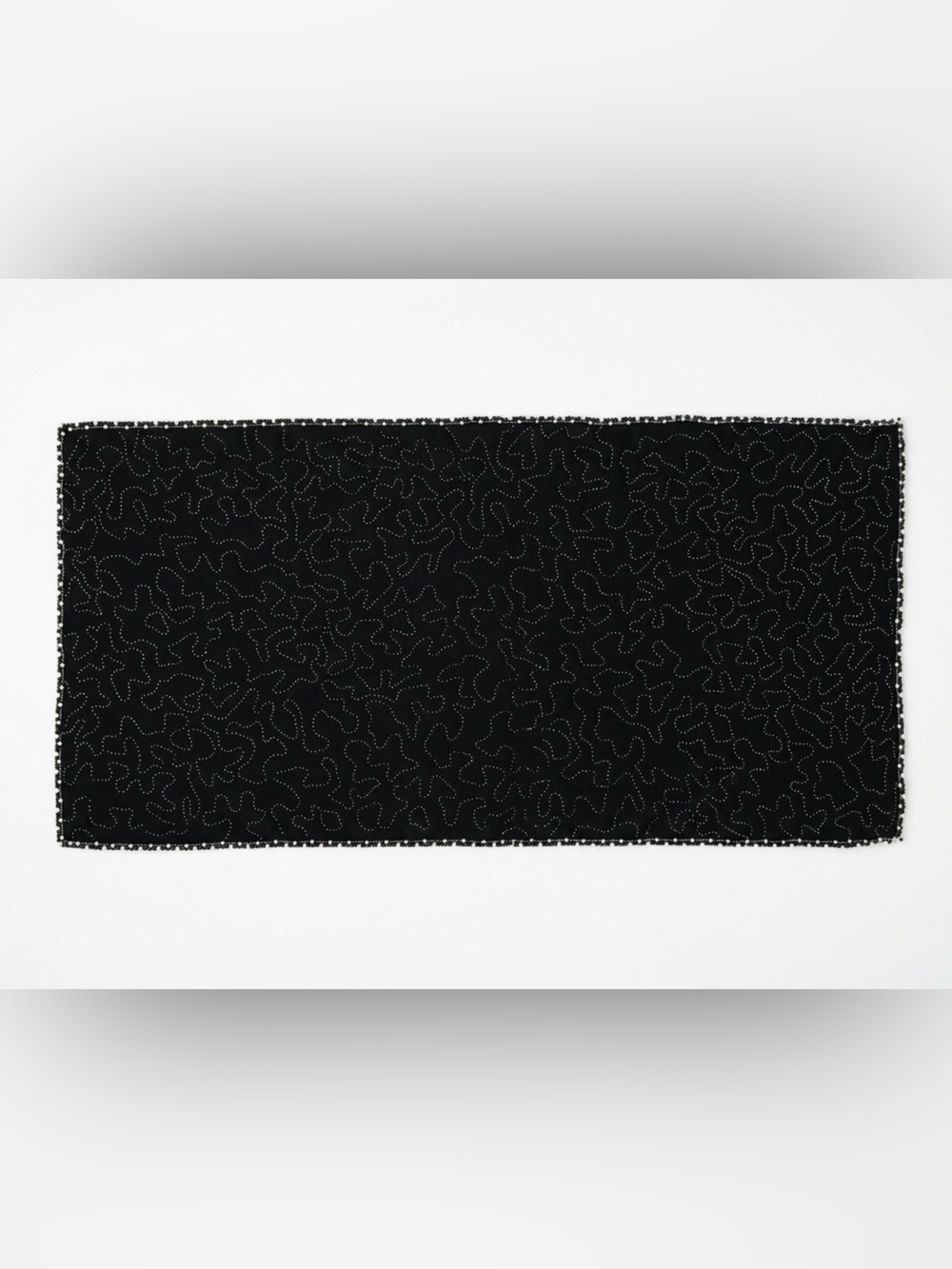 Black Beaded Scarf - Women's Accessory
